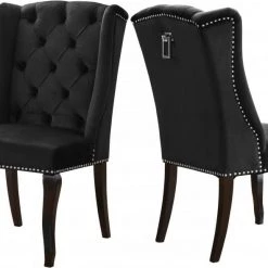 Meridian Furniture Suri Velvet Dining Chair Set Of 2 Dining Room
