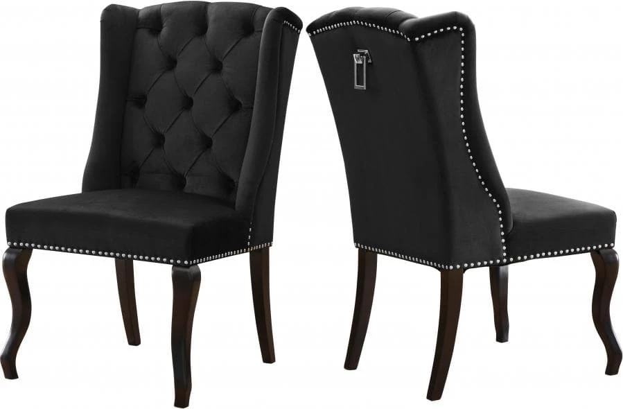 Meridian Furniture Suri Velvet Dining Chair Set Of 2 Dining Room