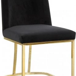 Meridian Furniture Heidi Velvet Dining Chair Set Of 2 Dining Room