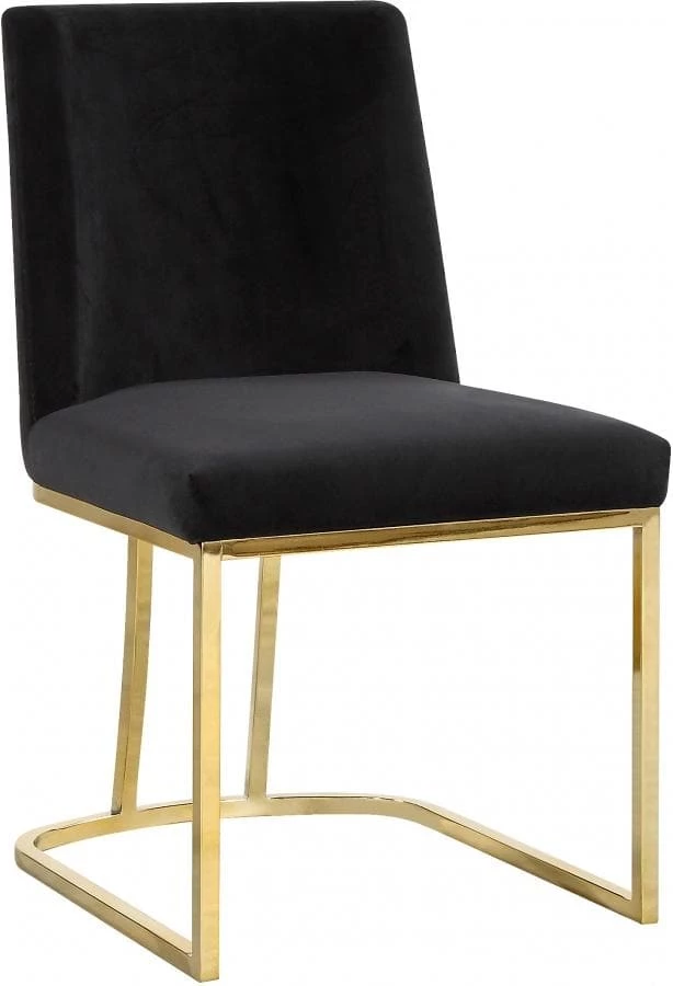 Meridian Furniture Heidi Velvet Dining Chair Set Of 2 Dining Room