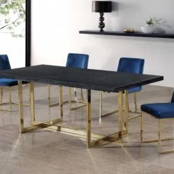 Meridian Furniture Heidi Velvet Dining Chair Set Of 2 Dining Room