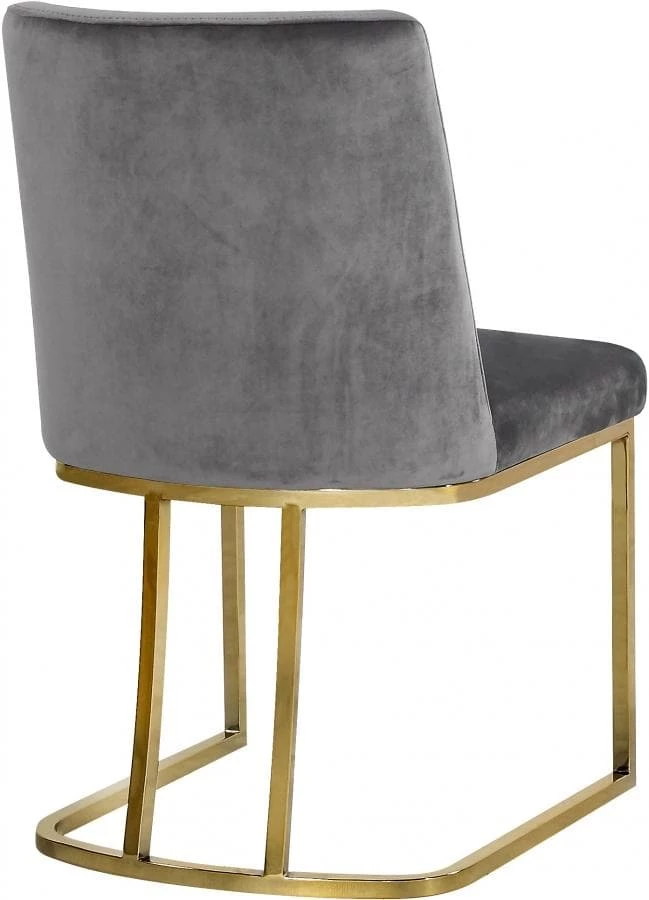 Meridian Furniture Heidi Velvet Dining Chair Set Of 2 Dining Room