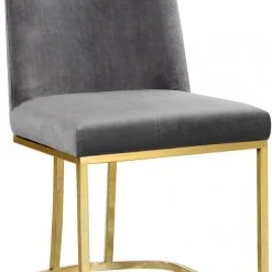 Meridian Furniture Heidi Velvet Dining Chair Set Of 2 Dining Room