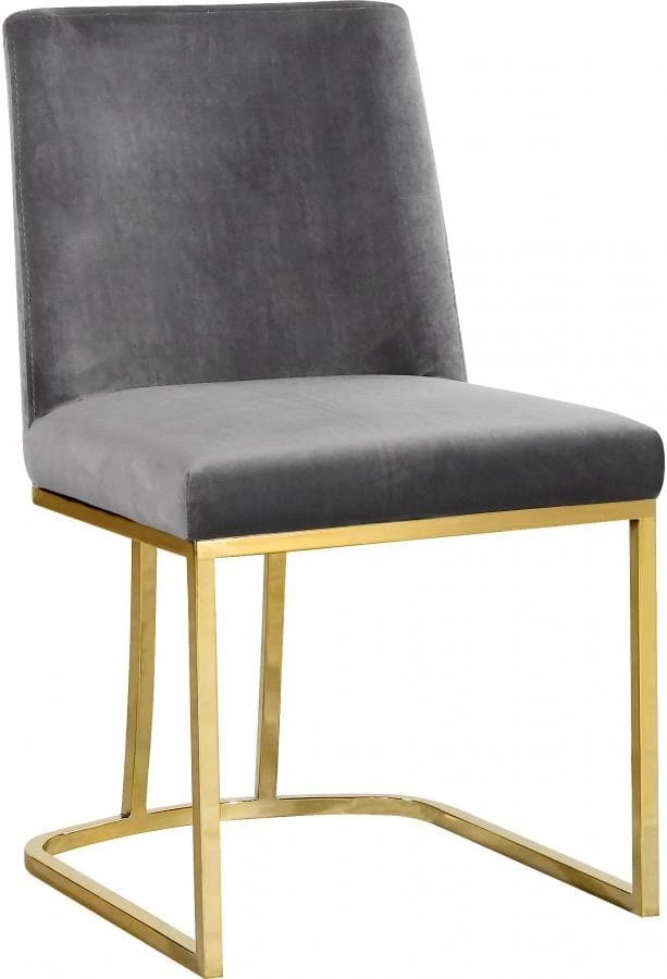 Meridian Furniture Heidi Velvet Dining Chair Set Of 2 Dining Room
