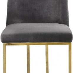 Meridian Furniture Heidi Velvet Dining Chair Set Of 2 Dining Room