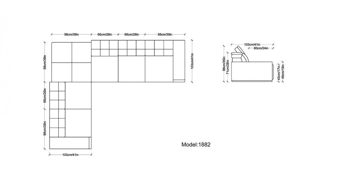 VIG Divani Casa Grafton - Modern Blue Leather Sectional Sofa By Hollywood Glam