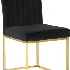Meridian Furniture Giselle Velvet Dining Chair Set Of 2 Dining Room