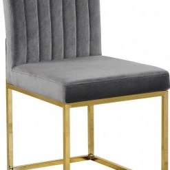 Meridian Furniture Giselle Velvet Dining Chair Set Of 2 Dining Room