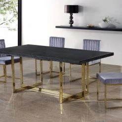 Meridian Furniture Giselle Velvet Dining Chair Set Of 2 Dining Room