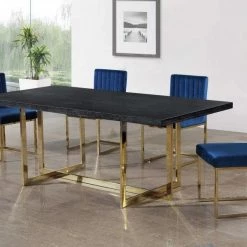 Meridian Furniture Giselle Velvet Dining Chair Set Of 2 Dining Room