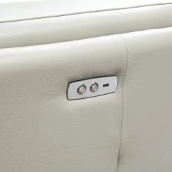 VIG Divani Casa Gilsum - Modern Light Grey Leather U Shaped Sectional Sofa With Recliner