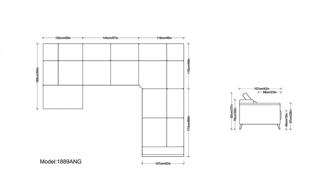 VIG Divani Casa Gilsum - Modern Light Grey Leather U Shaped Sectional Sofa With Recliner