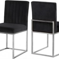 Meridian Furniture Giselle Velvet Dining Chair Set Of 2