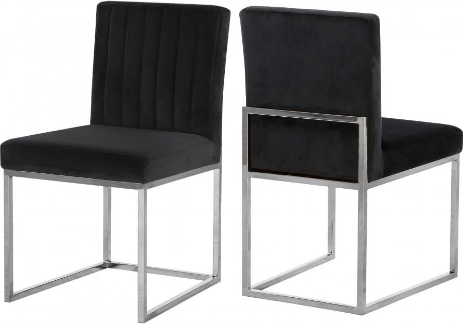 Meridian Furniture Giselle Velvet Dining Chair Set Of 2