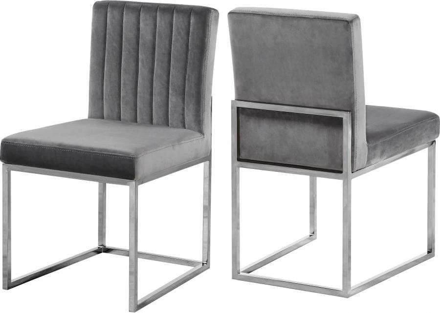 Meridian Furniture Giselle Velvet Dining Chair Set Of 2
