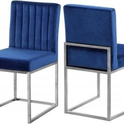 Meridian Furniture Giselle Velvet Dining Chair Set Of 2