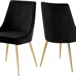 Meridian Furniture Karina Velvet Dining Chair Set Of 2