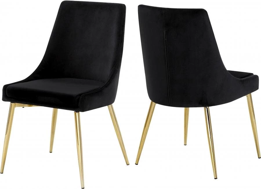 Meridian Furniture Karina Velvet Dining Chair Set Of 2