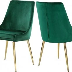 Meridian Furniture Karina Velvet Dining Chair Set Of 2