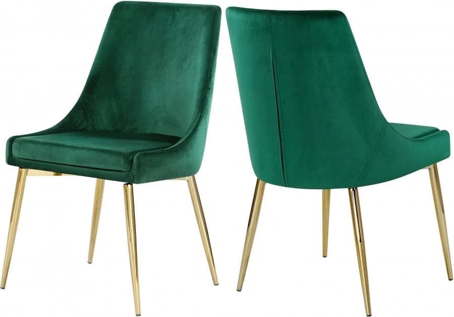 Meridian Furniture Karina Velvet Dining Chair Set Of 2