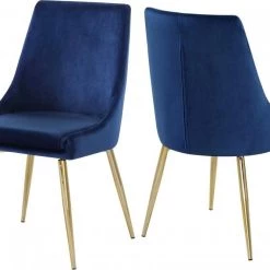 Meridian Furniture Karina Velvet Dining Chair Set Of 2