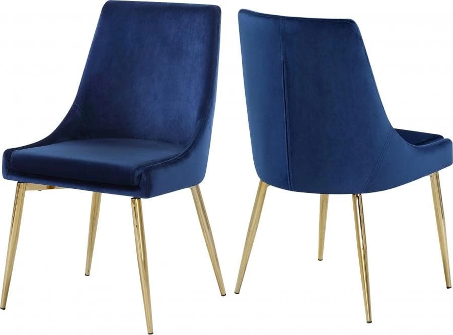 Meridian Furniture Karina Velvet Dining Chair Set Of 2
