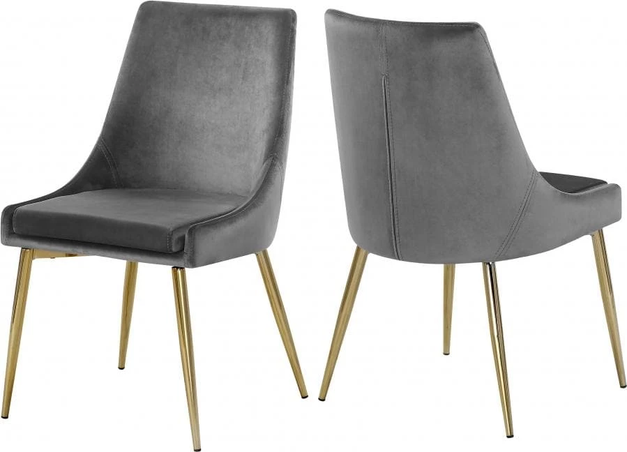Meridian Furniture Karina Velvet Dining Chair Set Of 2