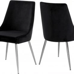 Meridian Furniture Karina Velvet Dining Chair Set Of 2