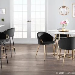 Lumisource Dining Room Claire Chair Gold