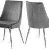 Meridian Furniture Karina Velvet Dining Chair Set Of 2