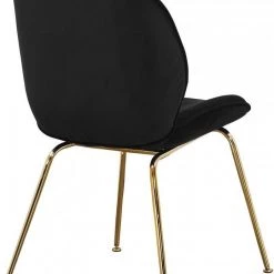 Meridian Furniture Paris Velvet Dining Chair Gold Frame (set Of 2) Dining Room