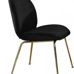 Meridian Furniture Paris Velvet Dining Chair Gold Frame (set Of 2) Dining Room