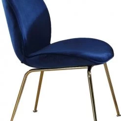 Meridian Furniture Paris Velvet Dining Chair Gold Frame (set Of 2) Dining Room