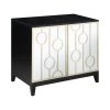 Coaster Living Room Benny Mirrored Cabinet Black & Gold