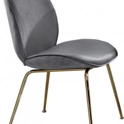 Meridian Furniture Paris Velvet Dining Chair Gold Frame (set Of 2) Dining Room