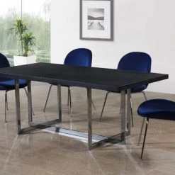 Meridian Furniture Dining Room Paris Velvet Dining Chair Set Of 2