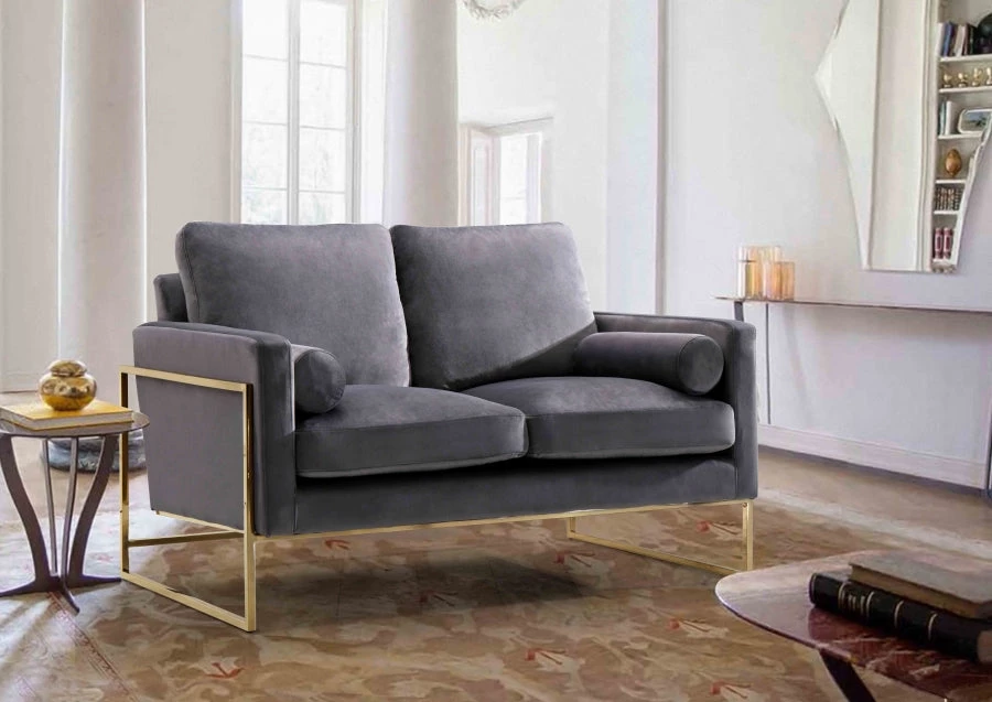 Meridian Furniture Living Room Mila Velvet Loveseat