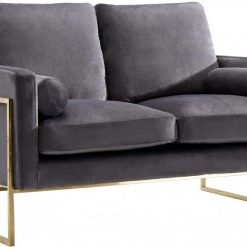 Meridian Furniture Living Room Mila Velvet Loveseat