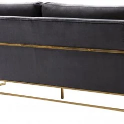 Meridian Furniture Mila Velvet Sofa Living Room