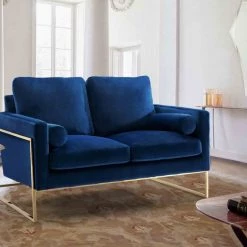 Meridian Furniture Living Room Mila Velvet Loveseat