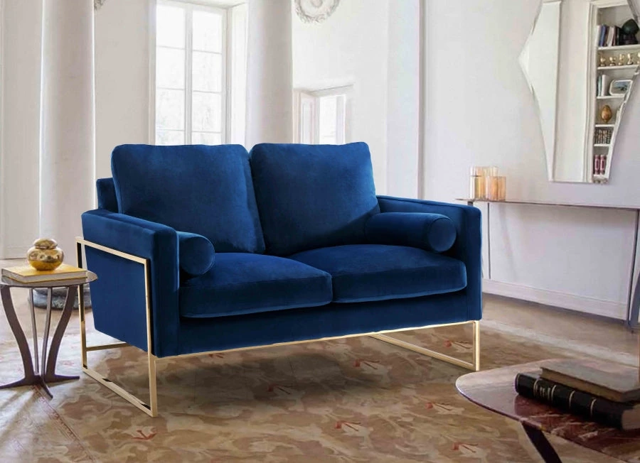 Meridian Furniture Living Room Mila Velvet Loveseat