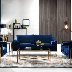 Meridian Furniture Living Room Mila Velvet Loveseat