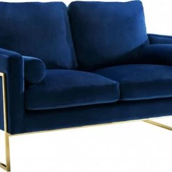 Meridian Furniture Living Room Mila Velvet Loveseat