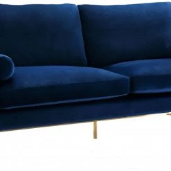 Meridian Furniture Mila Velvet Sofa Living Room