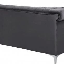 Meridian Furniture Living Room Damian Velvet Reversible Sectional