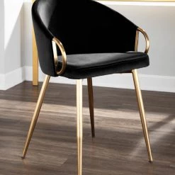 Lumisource Dining Room Claire Chair Gold