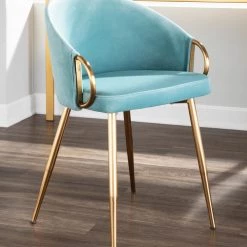 Lumisource Dining Room Claire Chair Gold