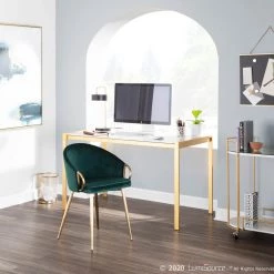 Lumisource Dining Room Claire Chair Gold