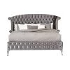 Coaster Deanna Tufted Upholstered Bed Grey