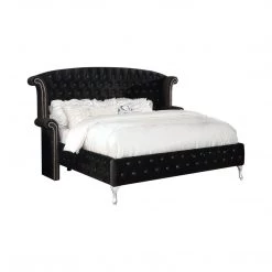 Coaster Bedroom Deanna Tufted Upholstered Bed Black